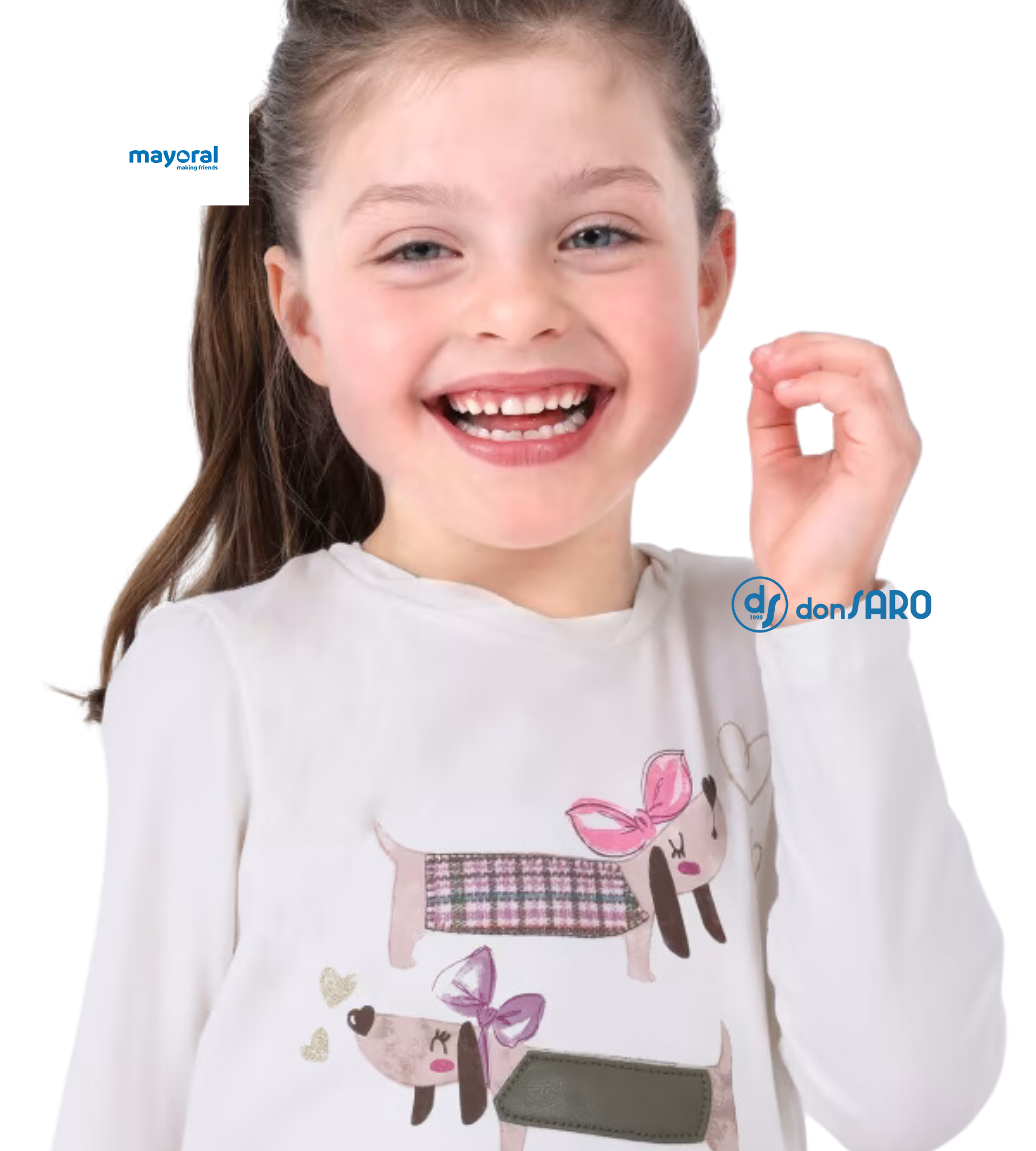 Lupetto in cotone elasticizzato e glitter bambina