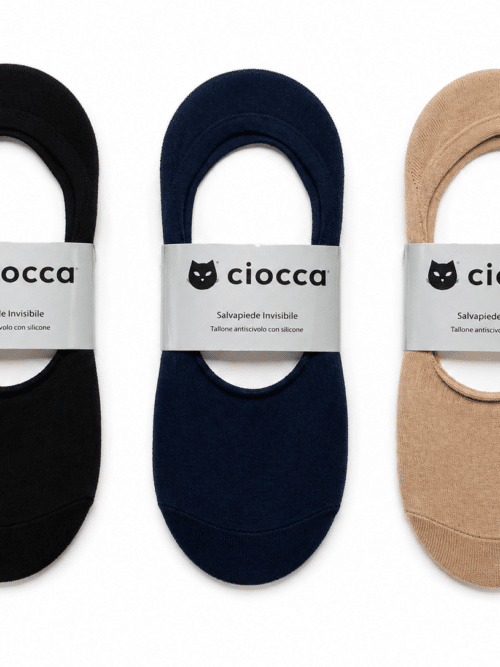 fantasmini unisex in cotone ciocca colori nero blu beige invisibili scarpa