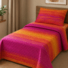Trapuntino singolo Atene Mistral Tramil fucsia e arancio 100% cotone Made in Italy