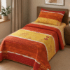 Trapuntino singolo Mauritania Mistral Tramil arancio 100% cotone Made in Italy