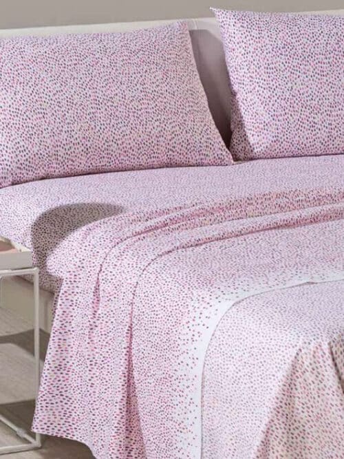 Completo lenzuola Caleffi Gipsy singolo piazza e mezzo matrimoniale offerta fuxia