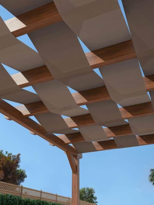 telo gazebo su misura ondaflex il made in Italy di qualità istallato su gazebo