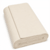tessuto tela sdraio tinta unita colore beige chiaro resistente dettaglio piegato fondo bianco