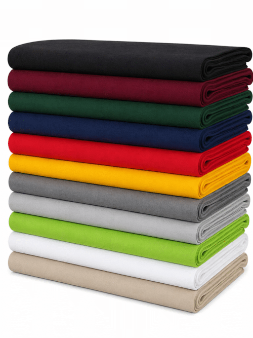 pila tessuti tela sdraio tinta unita colori assortiti nero bordeaux verde blu rosso giallo grigio chiaro grigio medio verde mela bianco beige dettaglio piegato