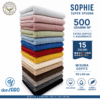 asciugamano ospite Sophie super spugna 500 grammi misura 40x60 morbido e assorbente dettaglio colori assortiti