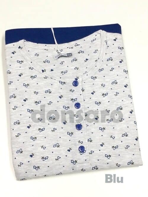 Pigiama donna cotone lungo, Karelpiù KE8134