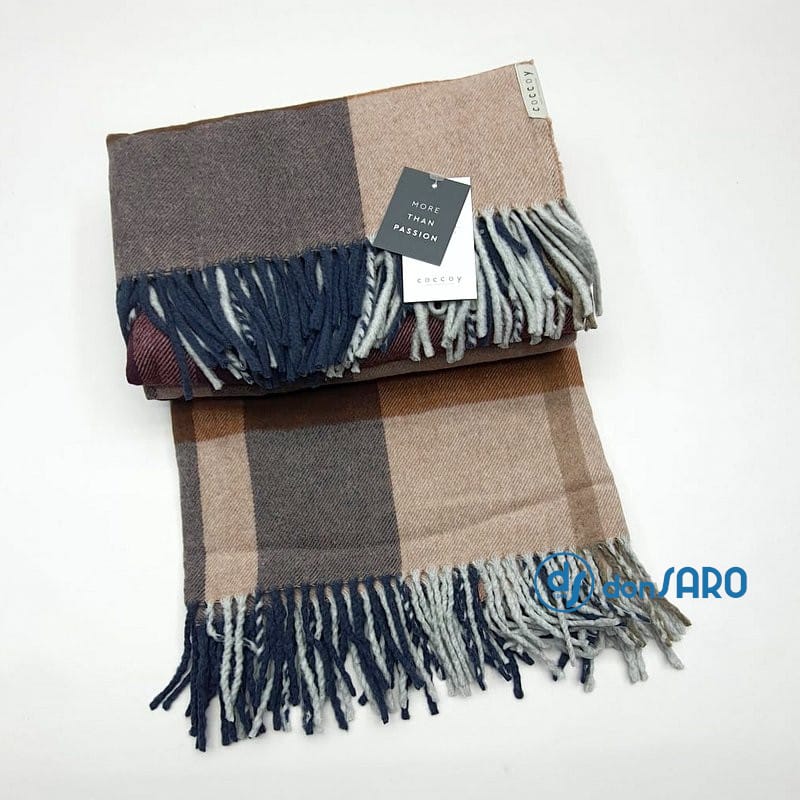 Plaid con frange disegno quadri, Coccoy Oxford