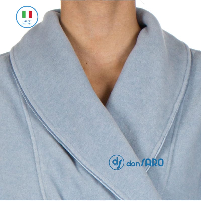 Vestaglia donna lunga pile e viscosa collo scialle B&B 17200 - immagine 5
