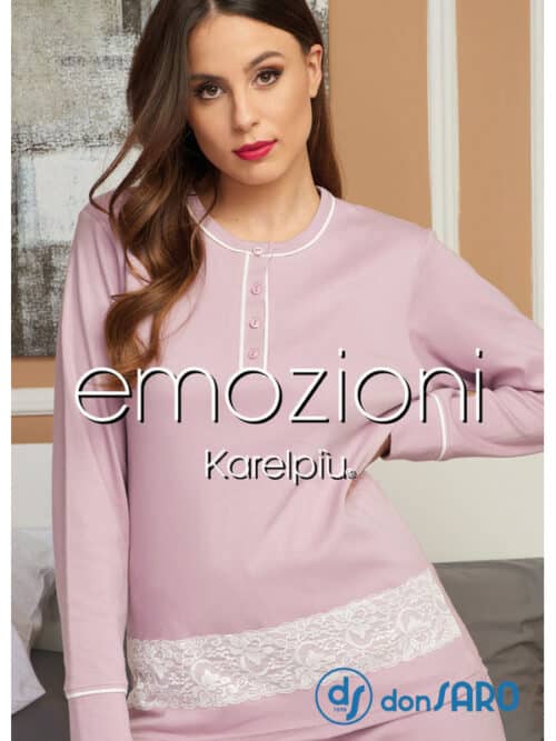 Pigiama donna caldo cotone Karelpiù 3414