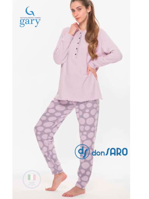 Pigiama donna invernale punto milano, Gary Q50145