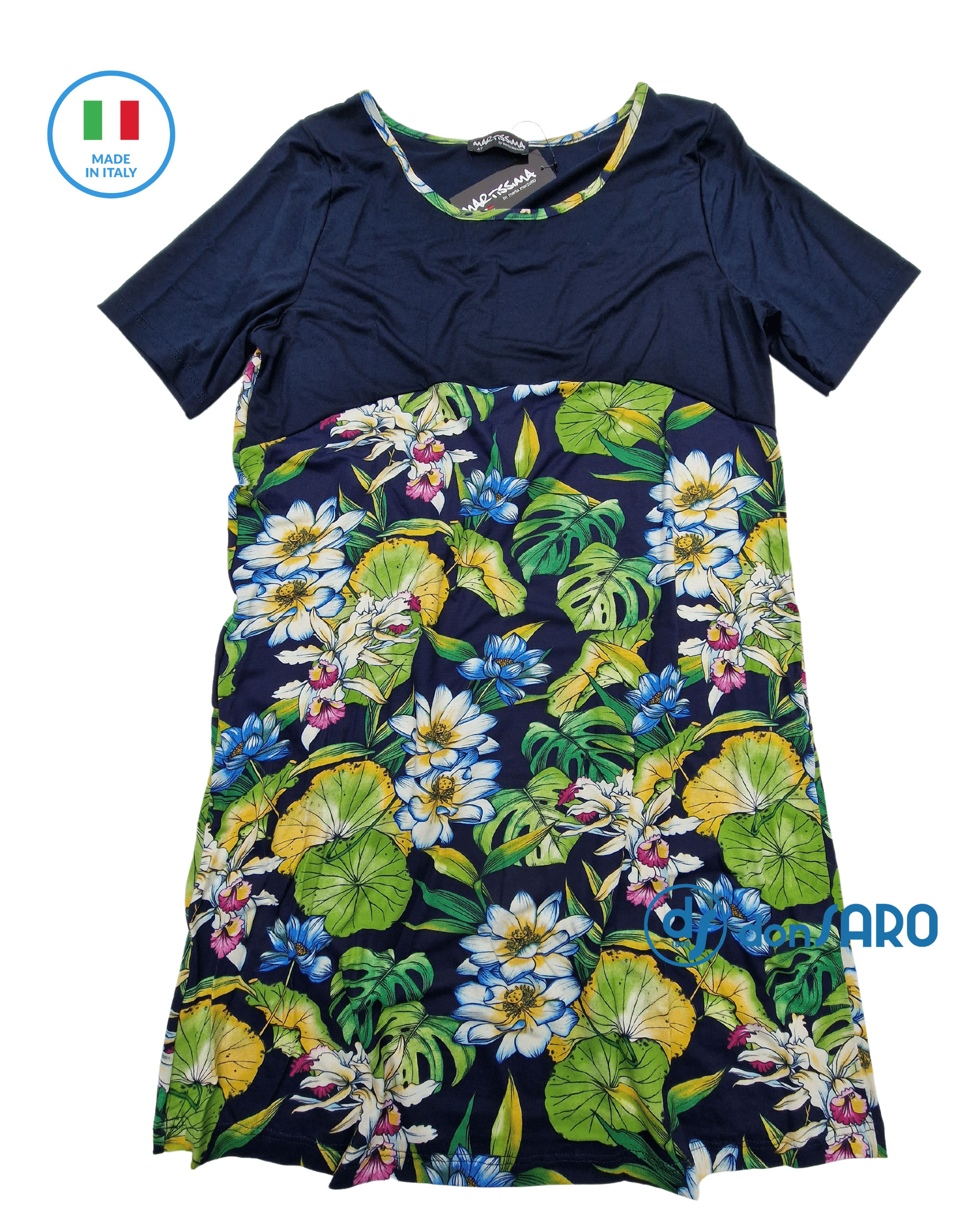 Abitino donna viscosa taglie comode Martissima 4106