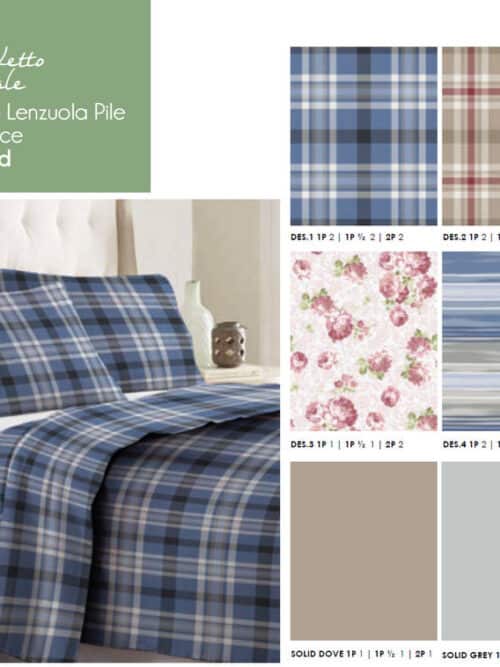 Completo lenzuola pile Polo Nord caldo morbido inverno