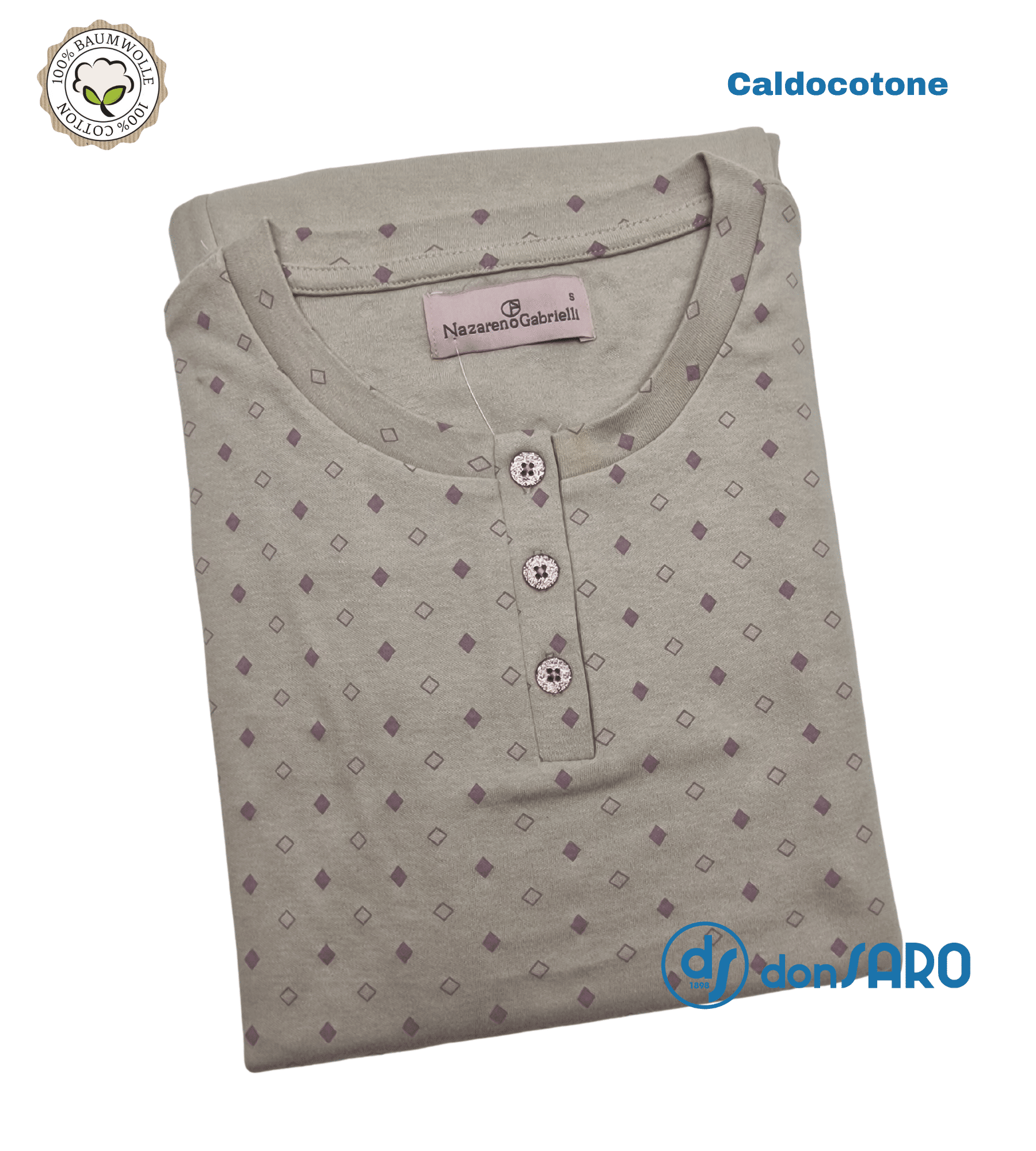 Pigiama donna caldo cotone, Nazareno Gabrielli D4005