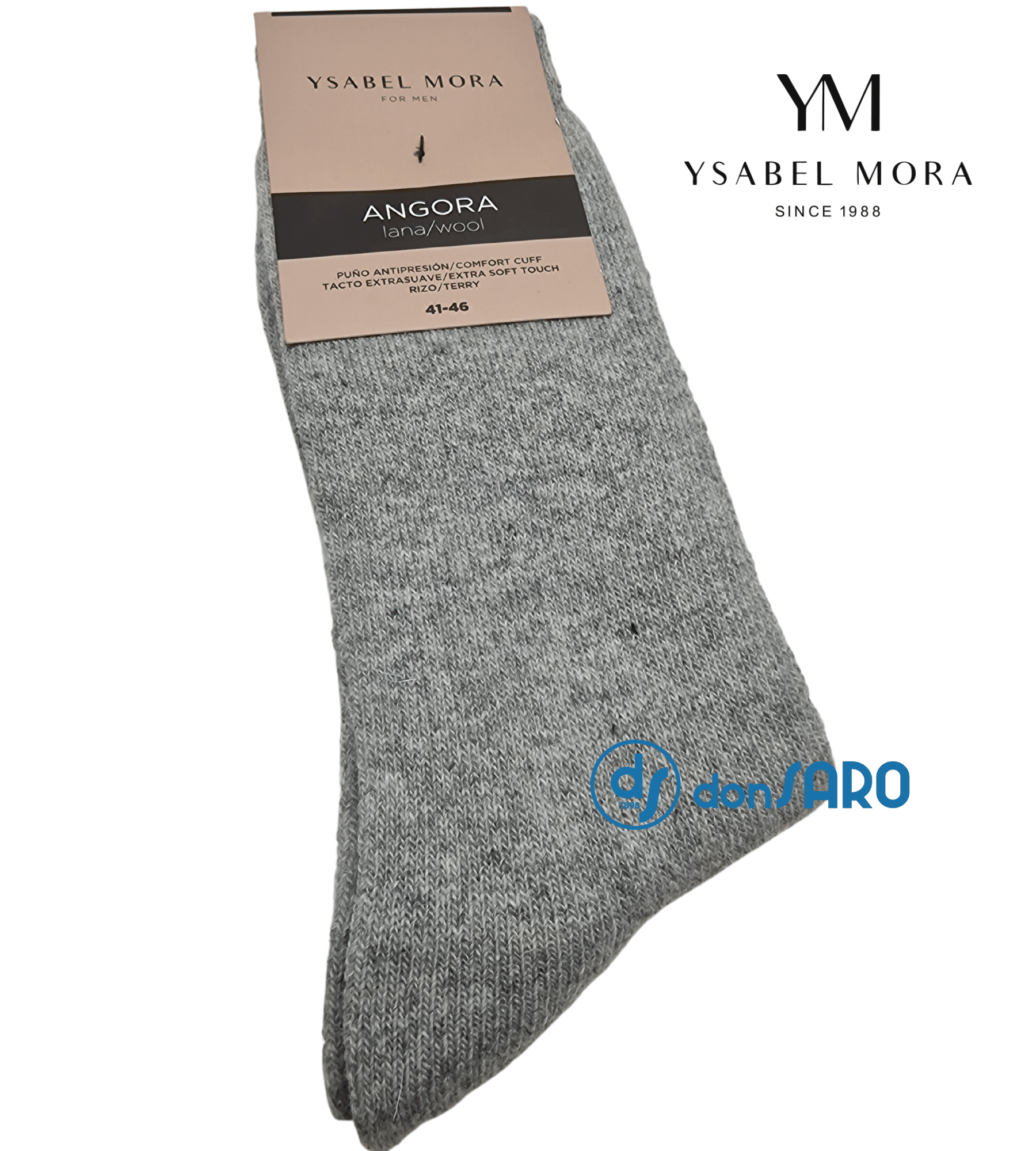 Calza corta uomo lana angora, Ysabel Mora 22346