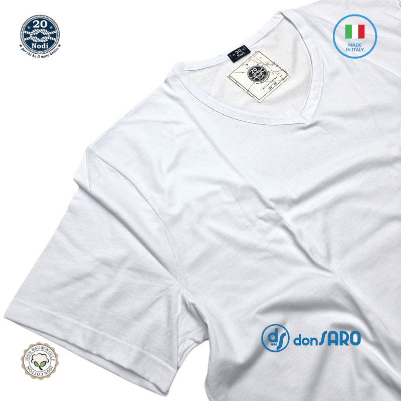 T-shirt intimo collo a V uomo taglie forti, 20 Nodi 1001