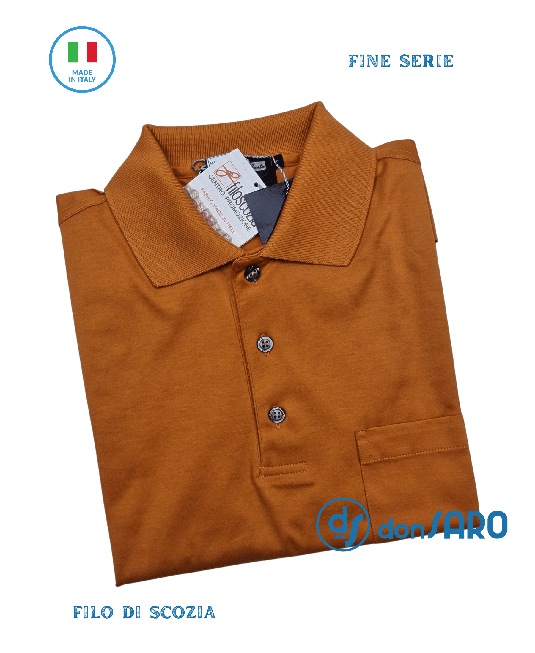 Polo uomo filo scozia con taschino fine serie taglia S, Conte - immagine 4