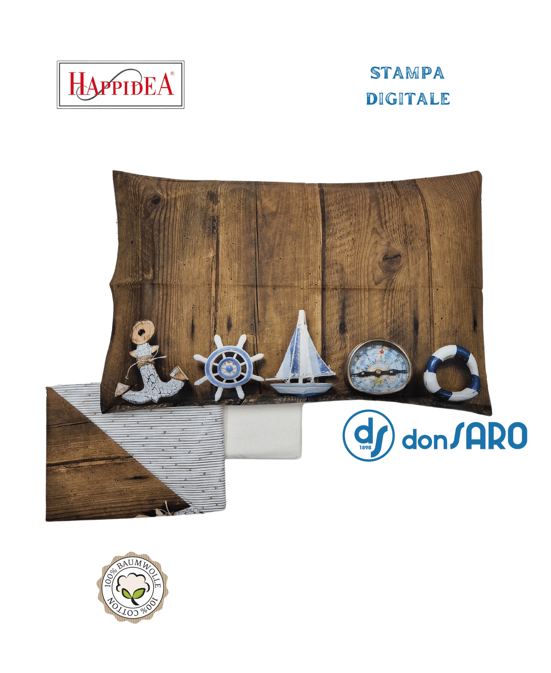 Completo lenzuola HAPPIDEA NAUTICAL SHABBY