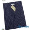 vestaglia uomo cotone tinto in filo bb made italia colore blu riga genova dettaglio