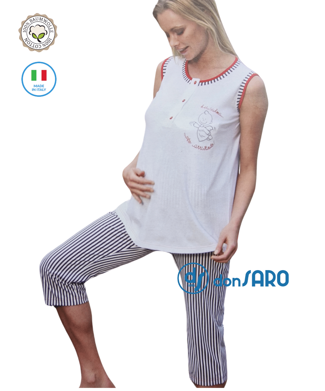 Pigiama donna premaman estivo, Vilfram 4585 - immagine 2