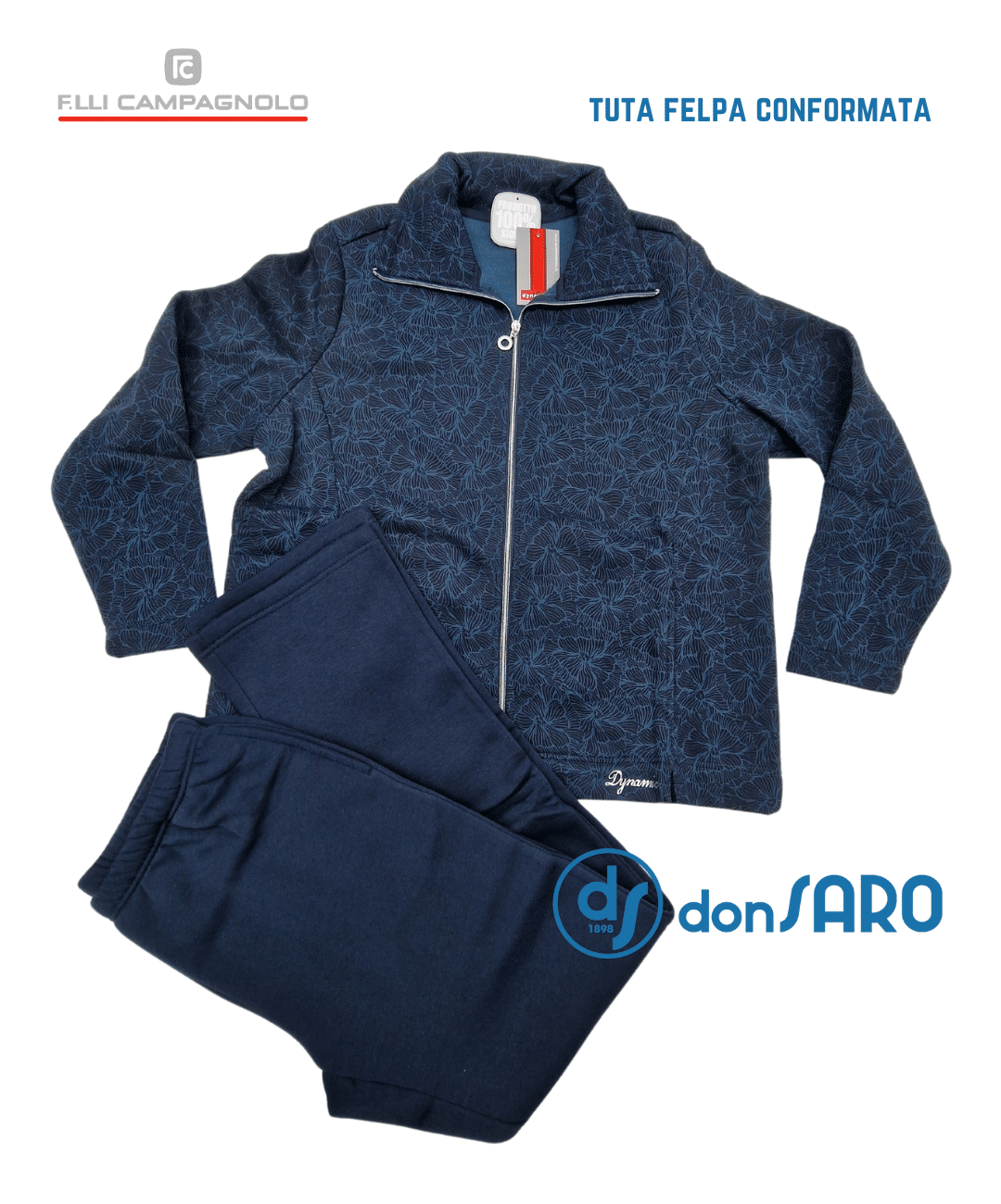 Tuta donna felpa conformata taglie forti, Campagnolo 8Q79467 - immagine 3