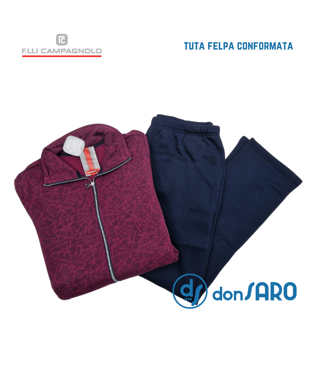 Tuta donna felpa conformata taglie forti, Campagnolo 8Q79467 - immagine 4