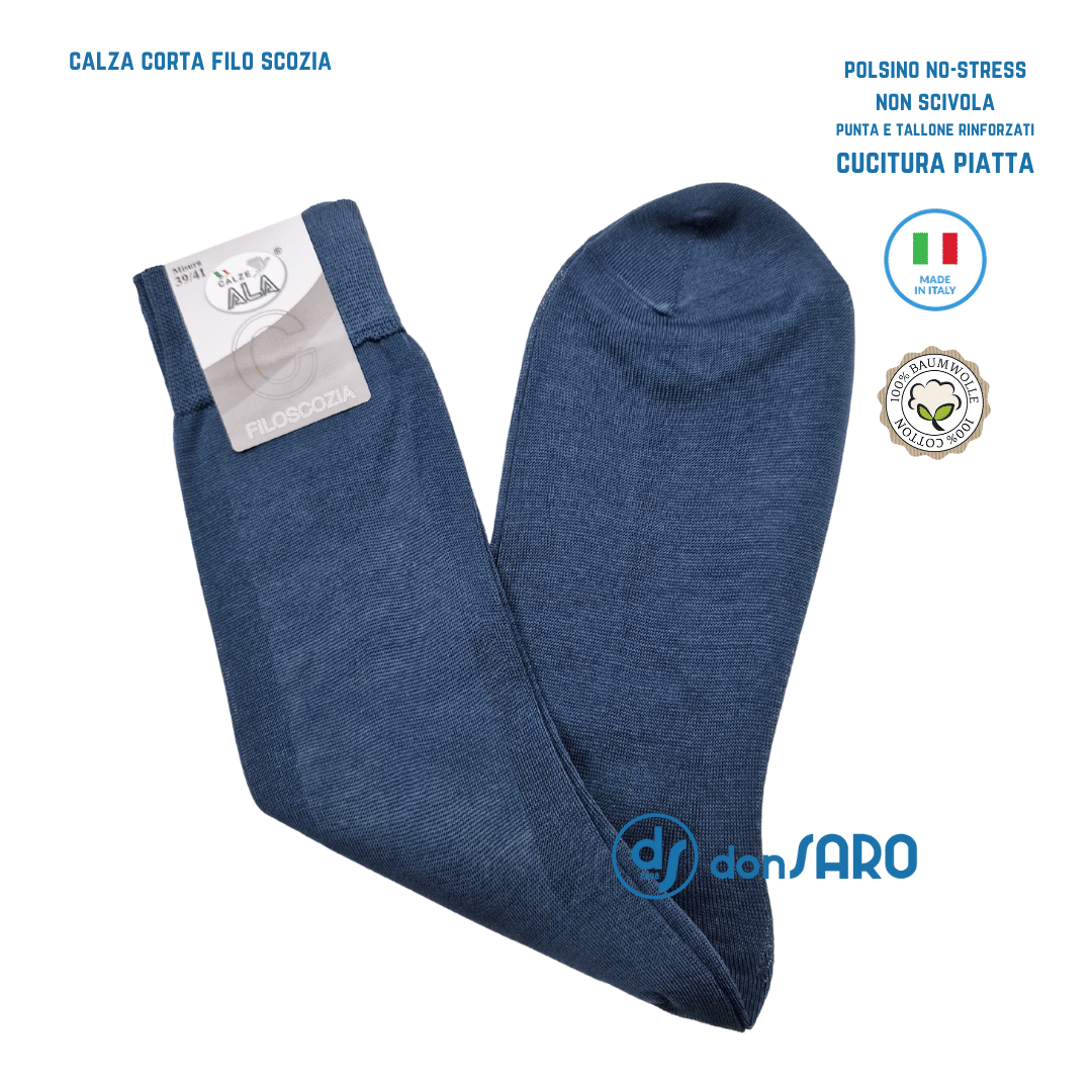 Calze uomo corte in filo di Scozia Made in Italy - immagine 6