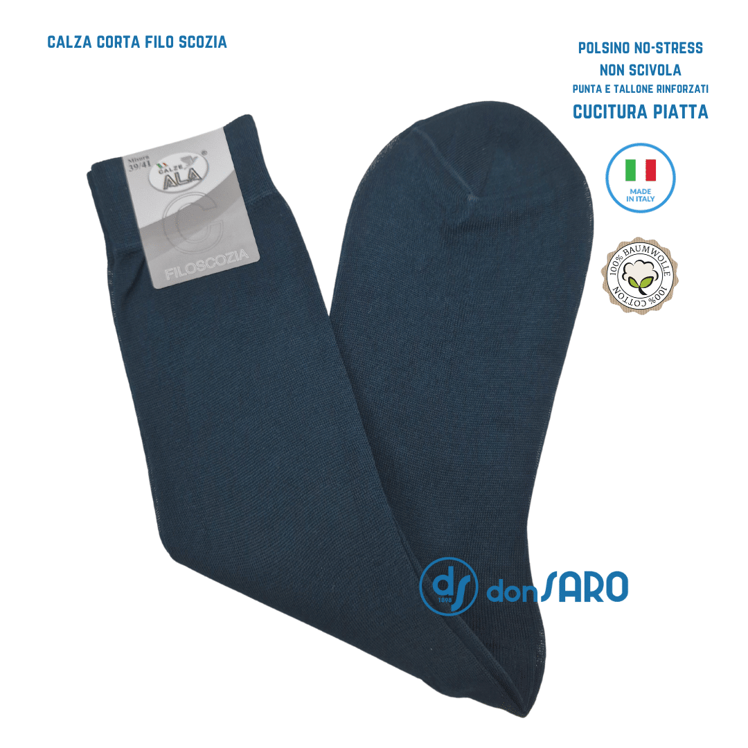 Calze uomo corte in filo di Scozia Made in Italy - immagine 2