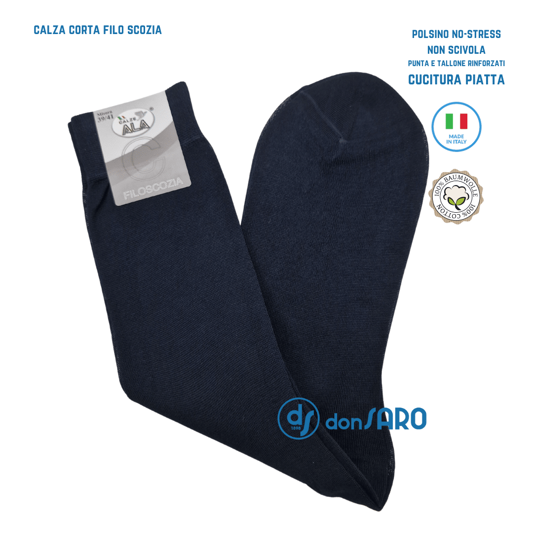 Calze uomo corte in filo di Scozia Made in Italy - immagine 4
