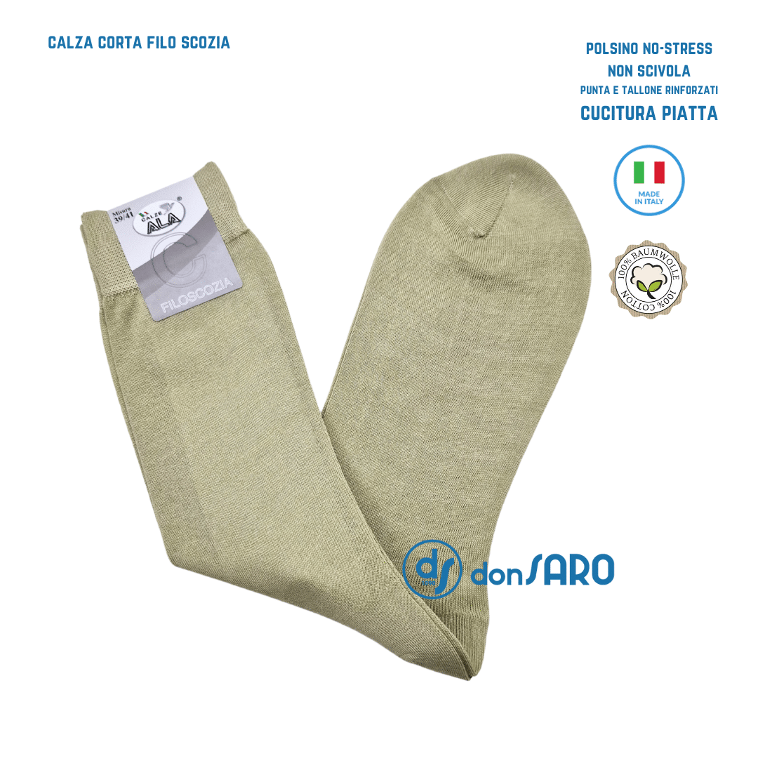 Calze uomo corte in filo di Scozia Made in Italy - immagine 13