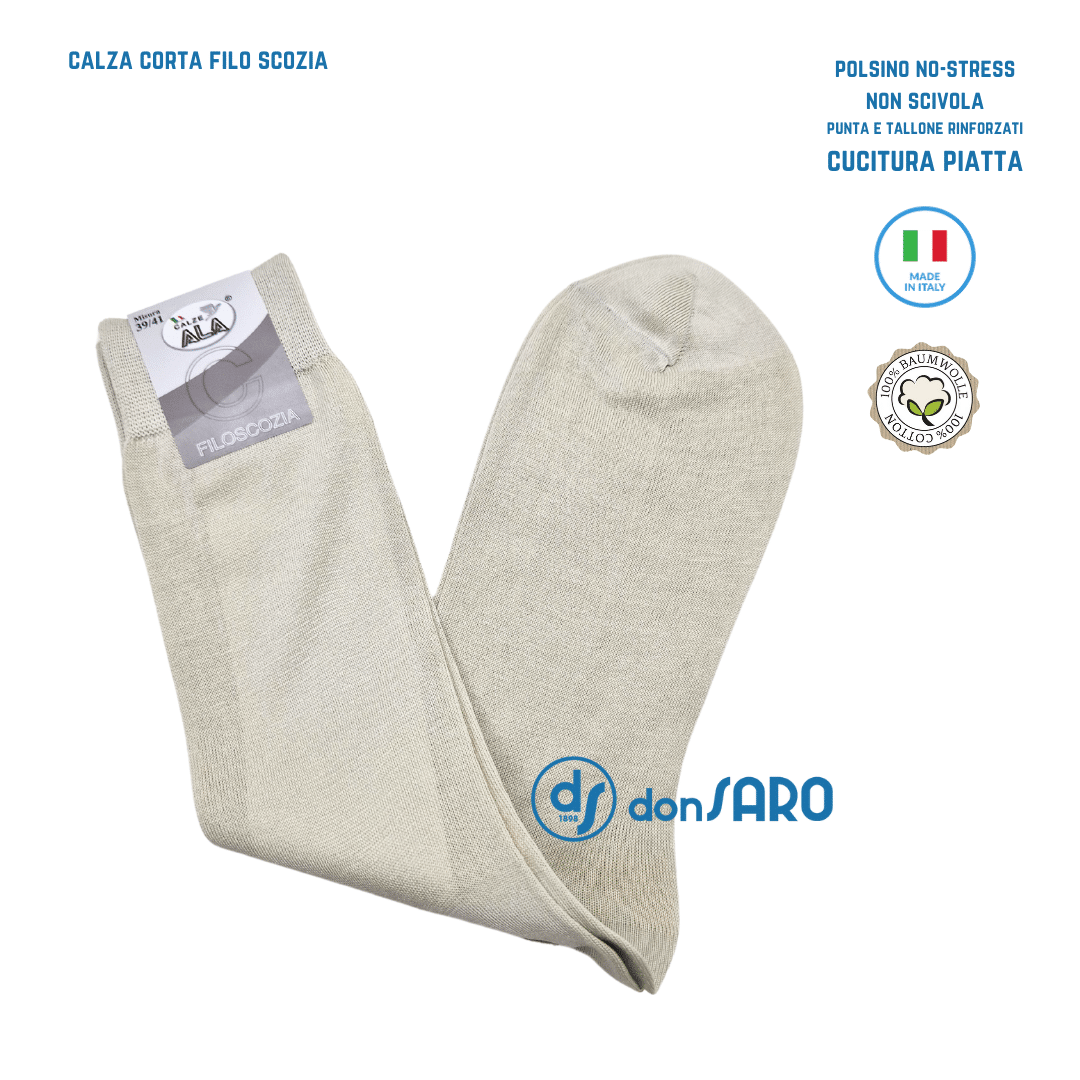 Calze uomo corte in filo di Scozia Made in Italy - immagine 7