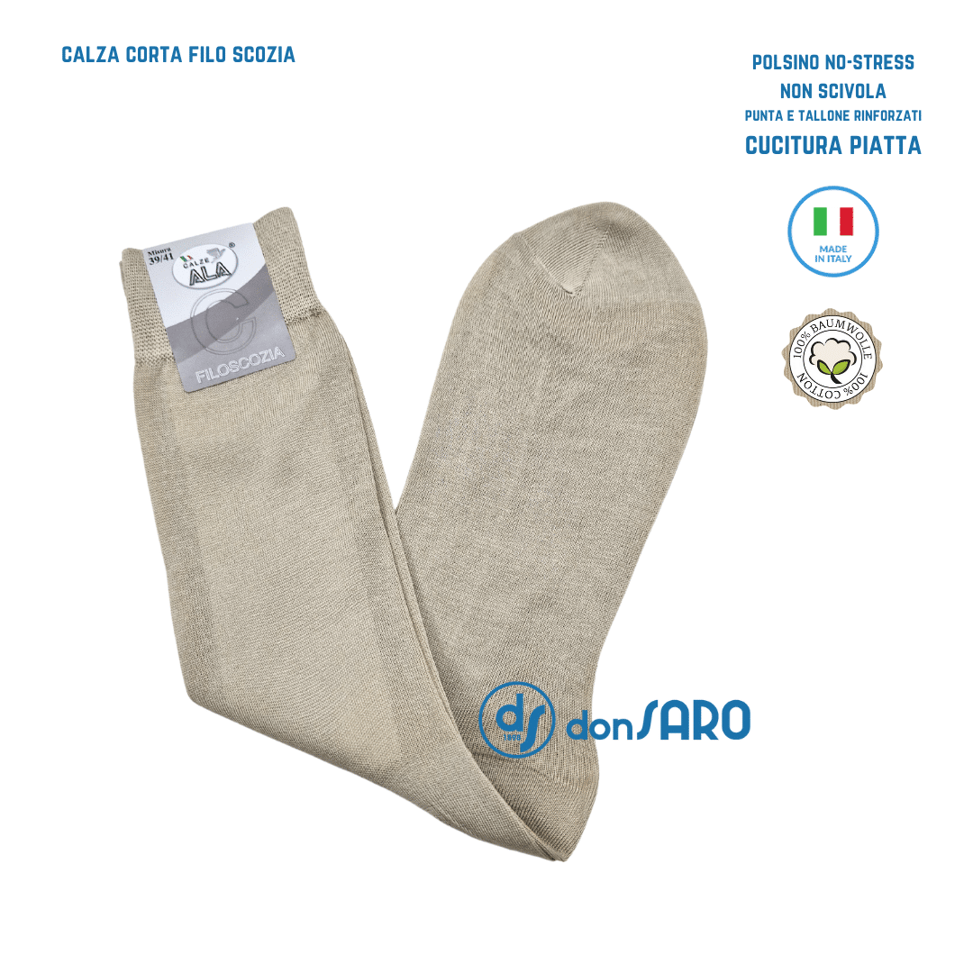 Calze uomo corte in filo di Scozia Made in Italy - immagine 9