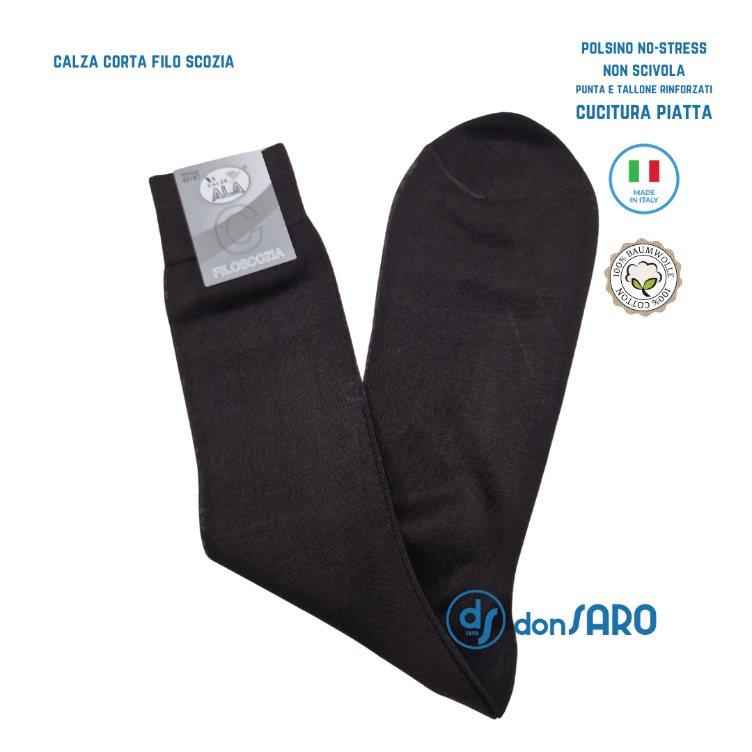 Calze uomo corte in filo di Scozia Made in Italy - immagine 10