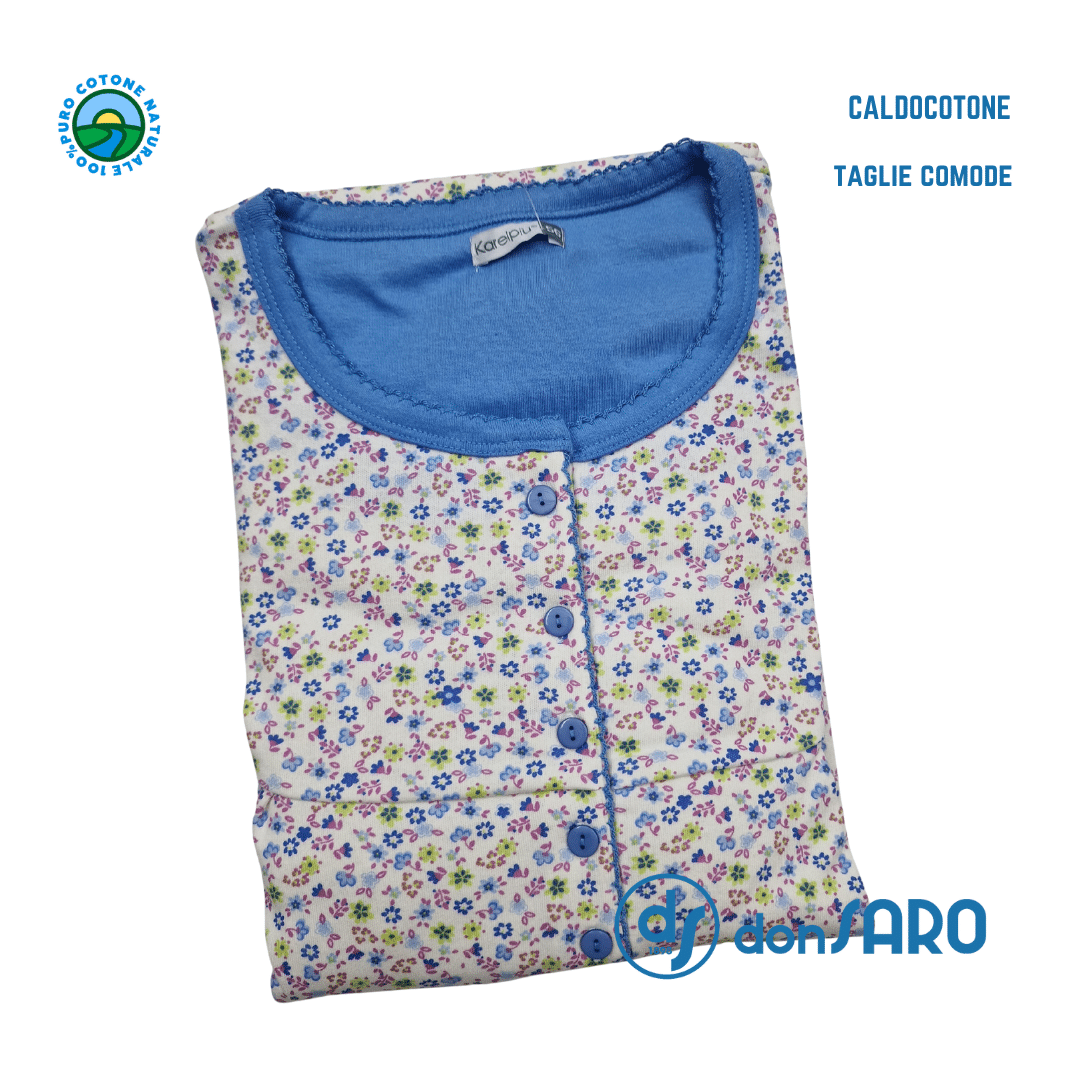 Camicia da Notte Donna Taglie Conformate Cotone Karelpiù 9018 - immagine 3
