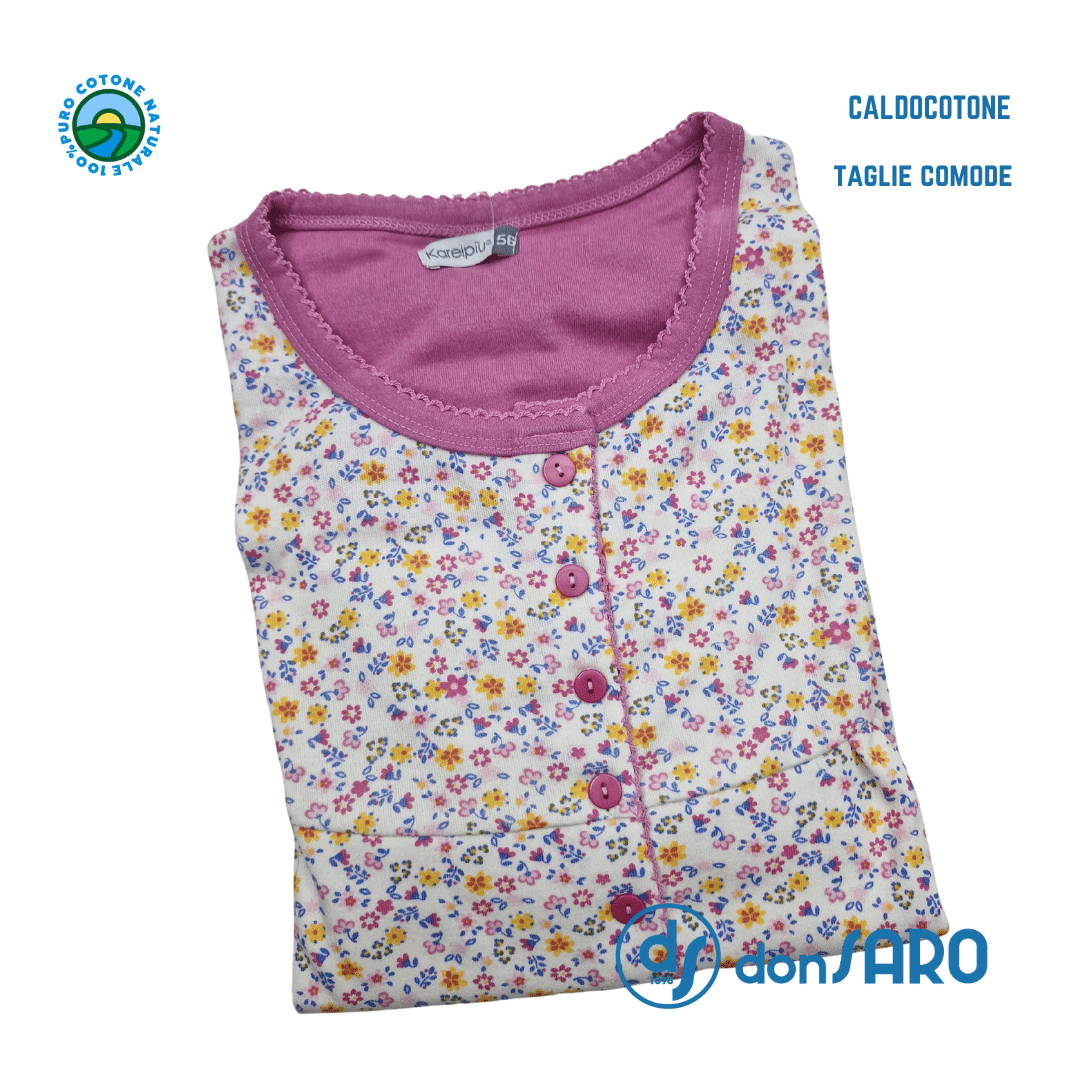 Camicia da Notte Donna Taglie Conformate Cotone Karelpiù 9018 - immagine 4