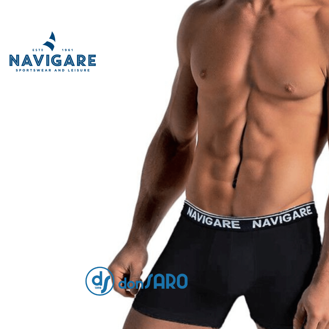 Boxer uomo Navigare cotone bielastico elastico esterno 573E - immagine 3