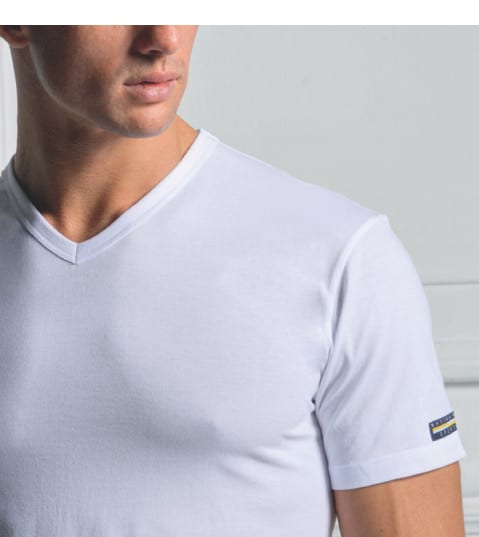 Maglia uomo a V Navigare Mezza Manica Cotone colorata 512 - immagine 4