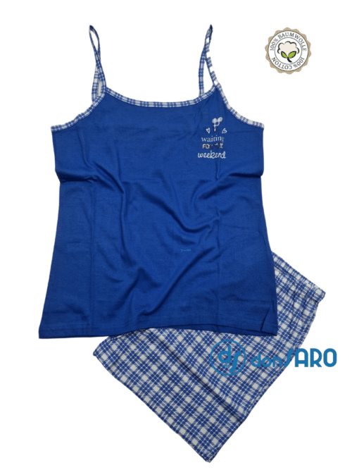 Pigiama donna bretellina stretta short cotone Karelpiù 4304