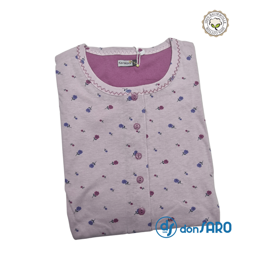 Pigiama donna manica corta pinocchietto cotone Karelipù 4020