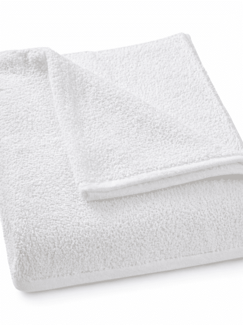 telo bagno Sophie super spugna 500 colore bianco morbido e resistente dettaglio piegato