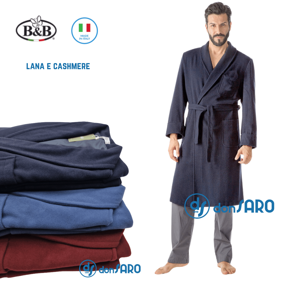 Vestaglia uomo lana cashmere Europa Made in Italy