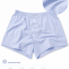 Boxer uomo Navigare colore cielo in puro cotone fantasia micro rigata con apertura a bottoni tessuto effetto camicia morbido e traspirante dettaglio fantasia prodotto
