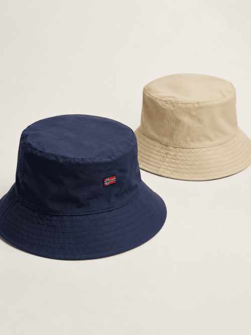Cappello pescatore double face blu beige Norway