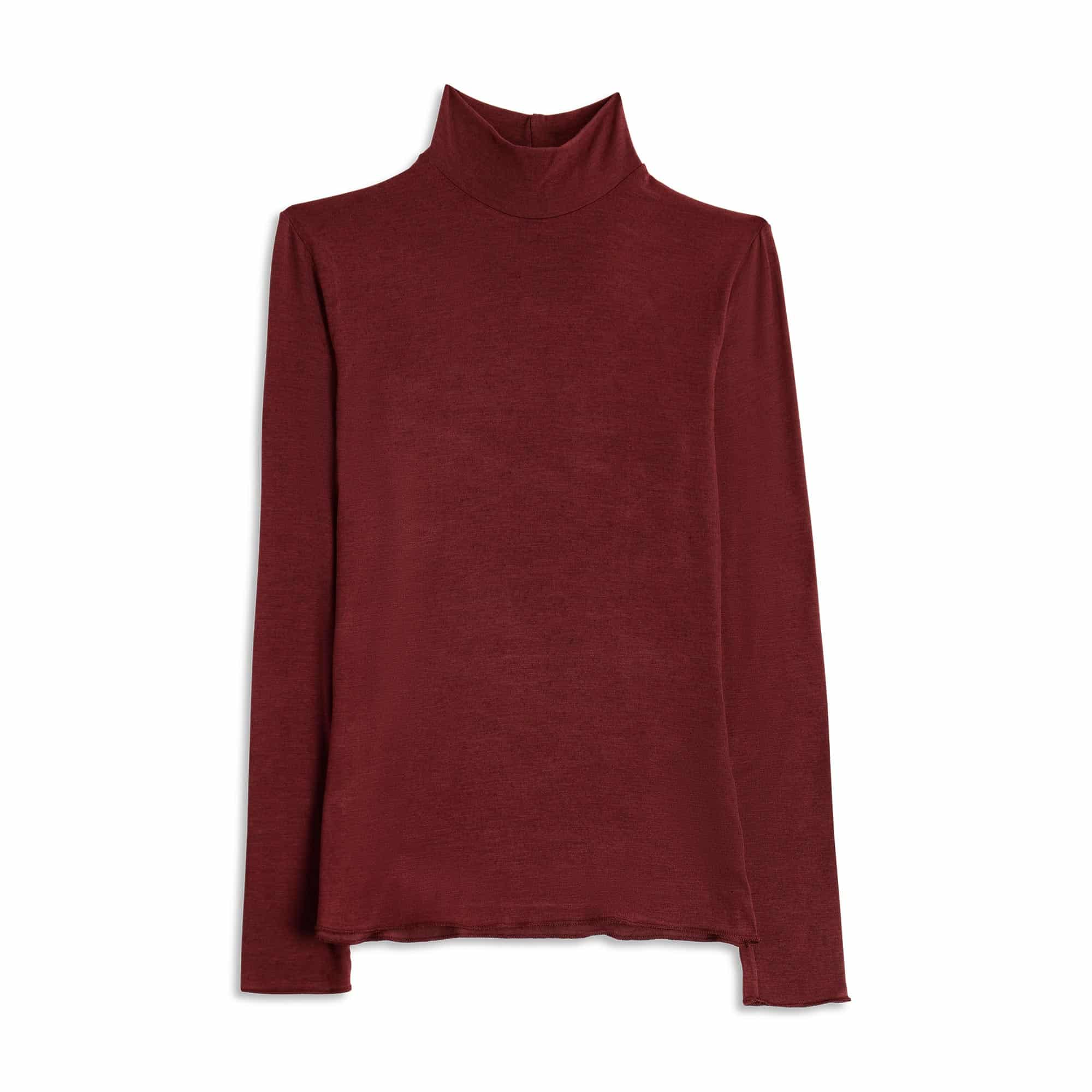 Lupetto donna Cotonella In&Out colore bordeaux modal cashmere dettaglio